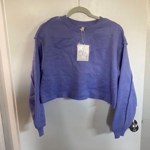 Amazhiyu Cropped Pullover - purple - medium